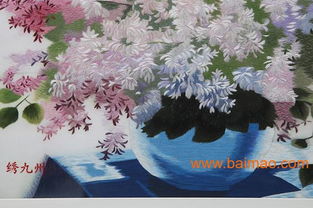 绣九州苏绣精品 匠心独运的纯手工花卉图装饰艺术
